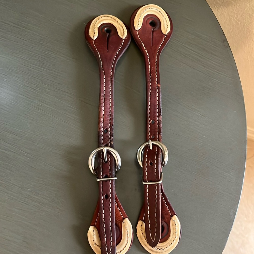 WESTERN LEATHER SPUR STRAPS MENS